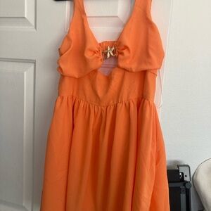 Hello Molly starfish tVibrant Orange dress women babydoll